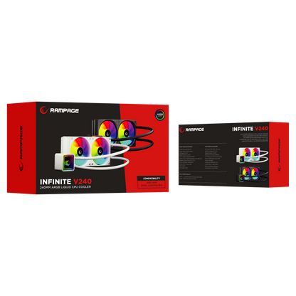 Infinite V240 Siyah ARGB LGA1700/1851 / AM5 Uyumlu 240mm Sıvı Soğutmalı CPU Fan