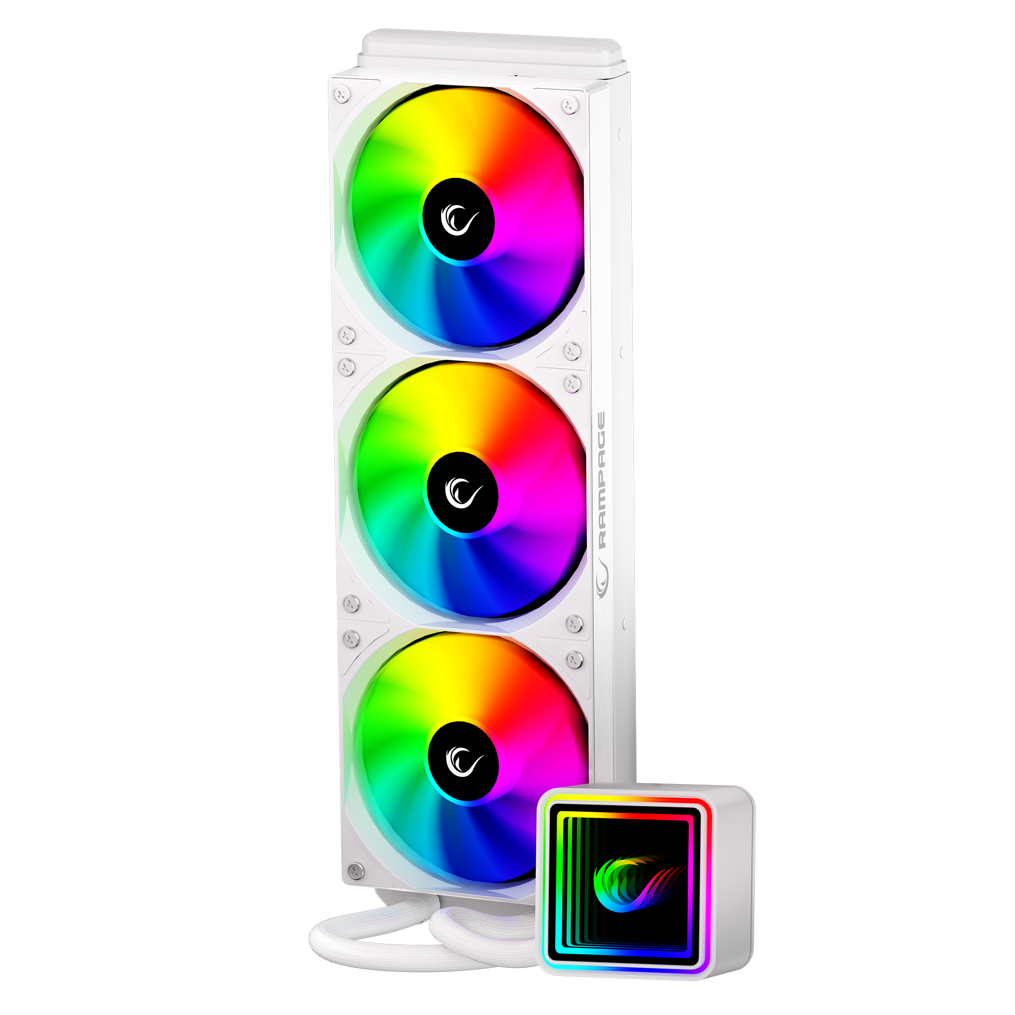 ARGB LGA1700/1851 / AM5 Uyumlu 360mm Sıvı Soğutmalı CPU Fan-Beyaz