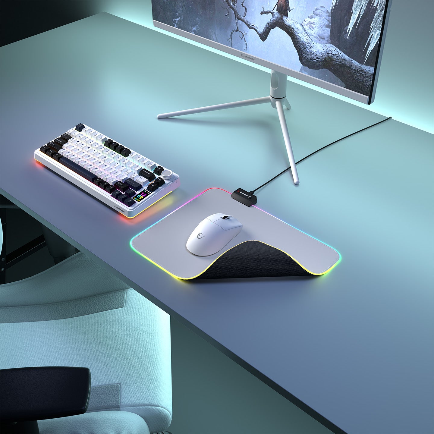 Pulsar M (MP-21) Gri 252x328 mm RGB Ledli Mouse Pad