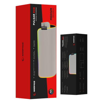 Pulsar M (MP-21) Gri 252x328 mm RGB Ledli Mouse Pad