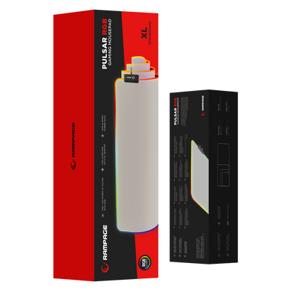 Pulsar XL (MP-22) Gri 30x80cm RGB Ledli Mouse Pad