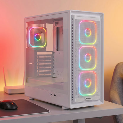 METEOR PRO - 750W 80 Plus Bronze 4xRGB Fan 1xUsb3.1  2xUsb2.0 Beyaz Oyuncu Kasası