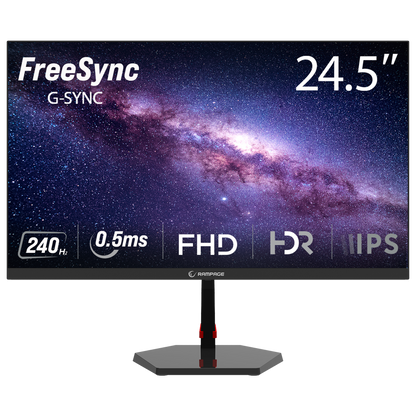 RAVEN RV25R240F 25'' 240hz 0.5ms FAST IPS FHD Freesync/G-Sync Flat Gaming Monitor