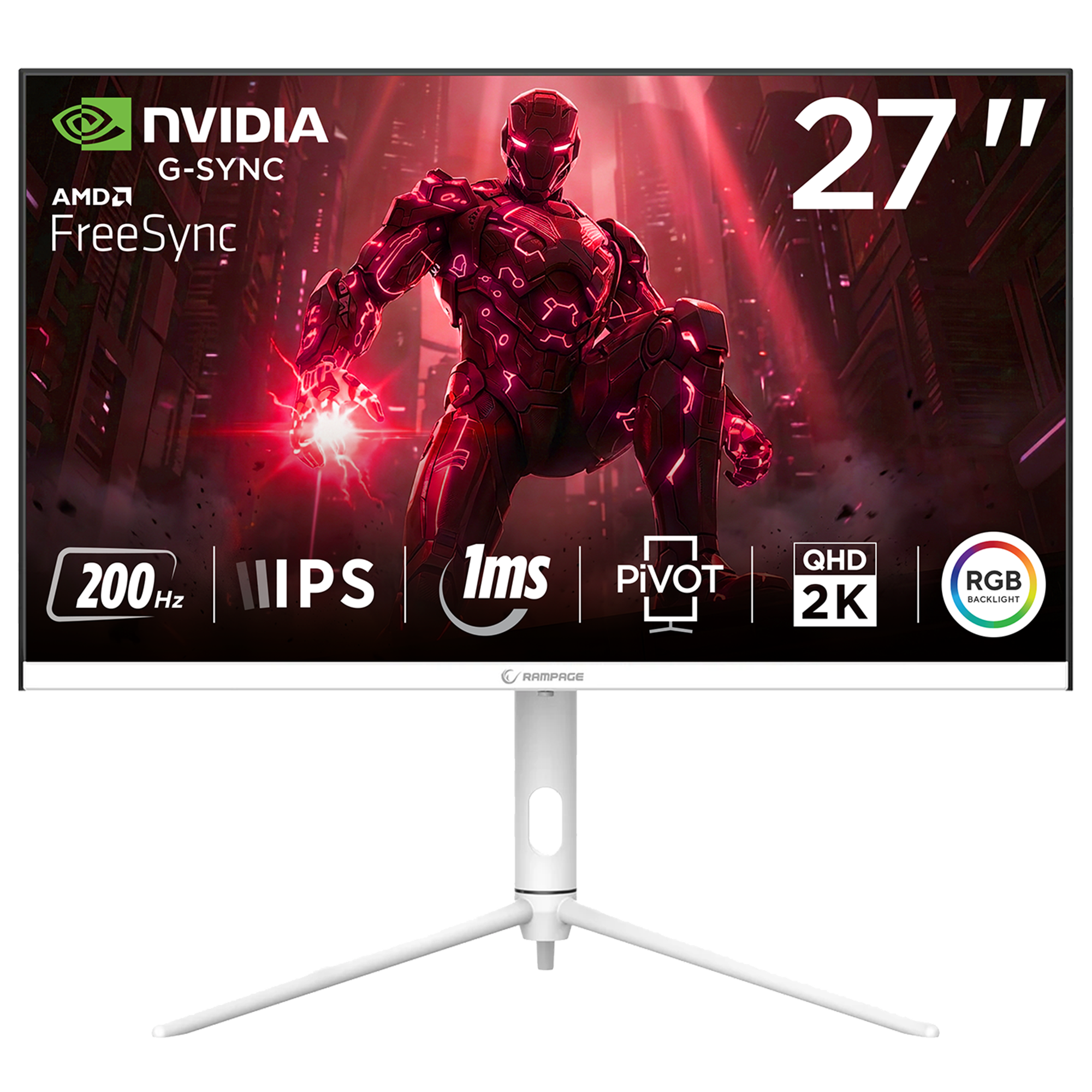27'' 200Hz 1ms Fast IPS QHD 2K AdaptiveSync RGB Pivot Flat Oyuncu Monitörü