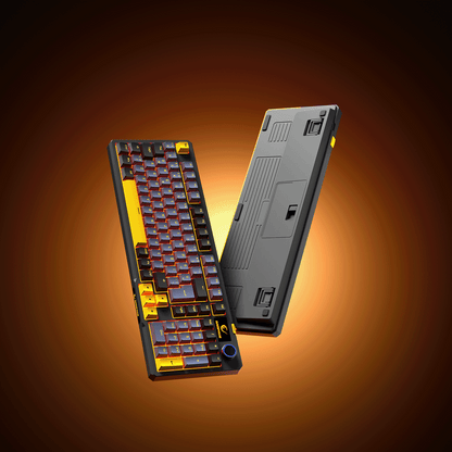 KENPACHI - Hot Swap Gasket Oil Switch Ekranlı  2.4G + BT Wireless RGB  Türkçe Gri/Siyah/Sarı