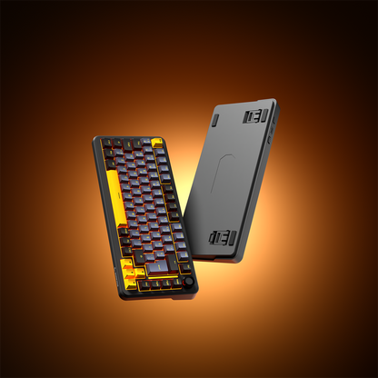 YAMIKAGE - RGB Hot Swap Gasket Oil Switch Türkçe Mekanik Klavye-Siyah/Gri/Sarı