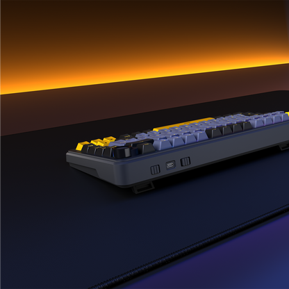 YAMIKAGE - RGB Hot Swap Gasket Oil Switch Türkçe Mekanik Klavye-Siyah/Gri/Sarı
