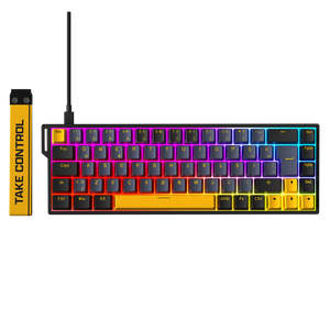 KAISEL - 8000 Hz Gasket Manyetik RGB Oyuncu Klavyesi - Siyah/Gri/Sarı