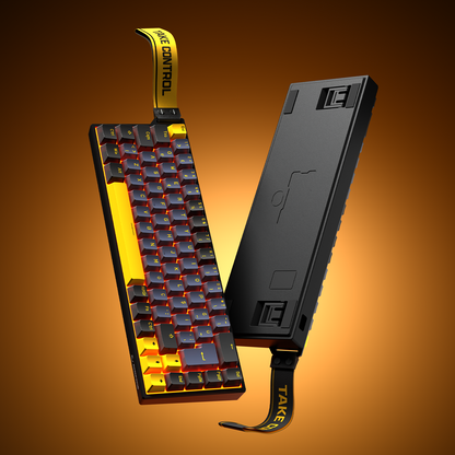 KAISEL - 8000 Hz Gasket Manyetik RGB Oyuncu Klavyesi - Siyah/Gri/Sarı