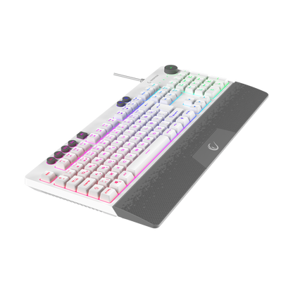 Simula USB RGB  4 Makro Tuş Bilek Destekli Oyuncu Klavyesi-Beyaz