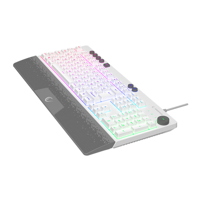 Simula USB RGB  4 Makro Tuş Bilek Destekli Oyuncu Klavyesi-Beyaz