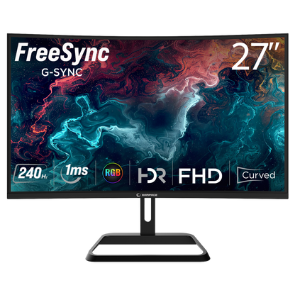 Xyra XR27C240F RGB 27'' 240Hz Fast VA FHD Freesync/Gsync Pivot R1500 Curved Gaming Monitor