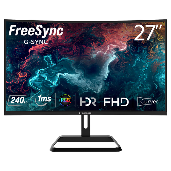 RGB 27'' 240Hz Fast VA FHD Freesync/Gsync Pivot R1500 Curved