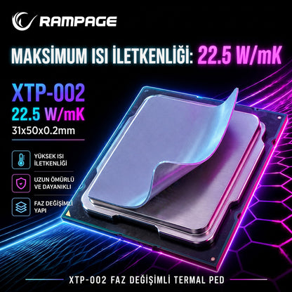 XTP-002 31*50*0,2mm 22.5w/m.K Yüksek Performanslı Termal Ped