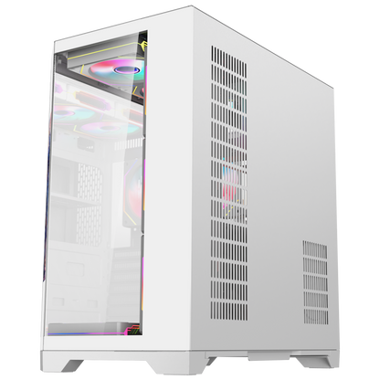 Nova Lcd Ekranlı 7x12cm ARGB Fan+Kumanda Oyuncu Kasası-Beyaz