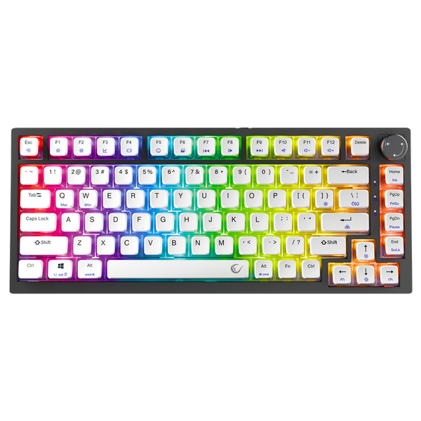 US Layout V2 Siyah Hot Swap 8000 Hz Gasket Manyetik RGB Rapid