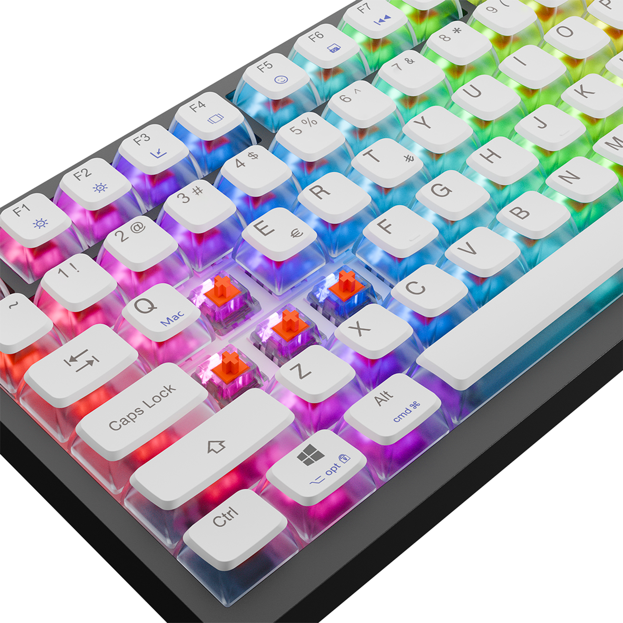 US Layout V2 Siyah Hot Swap 8000 Hz Gasket Manyetik RGB Rapid