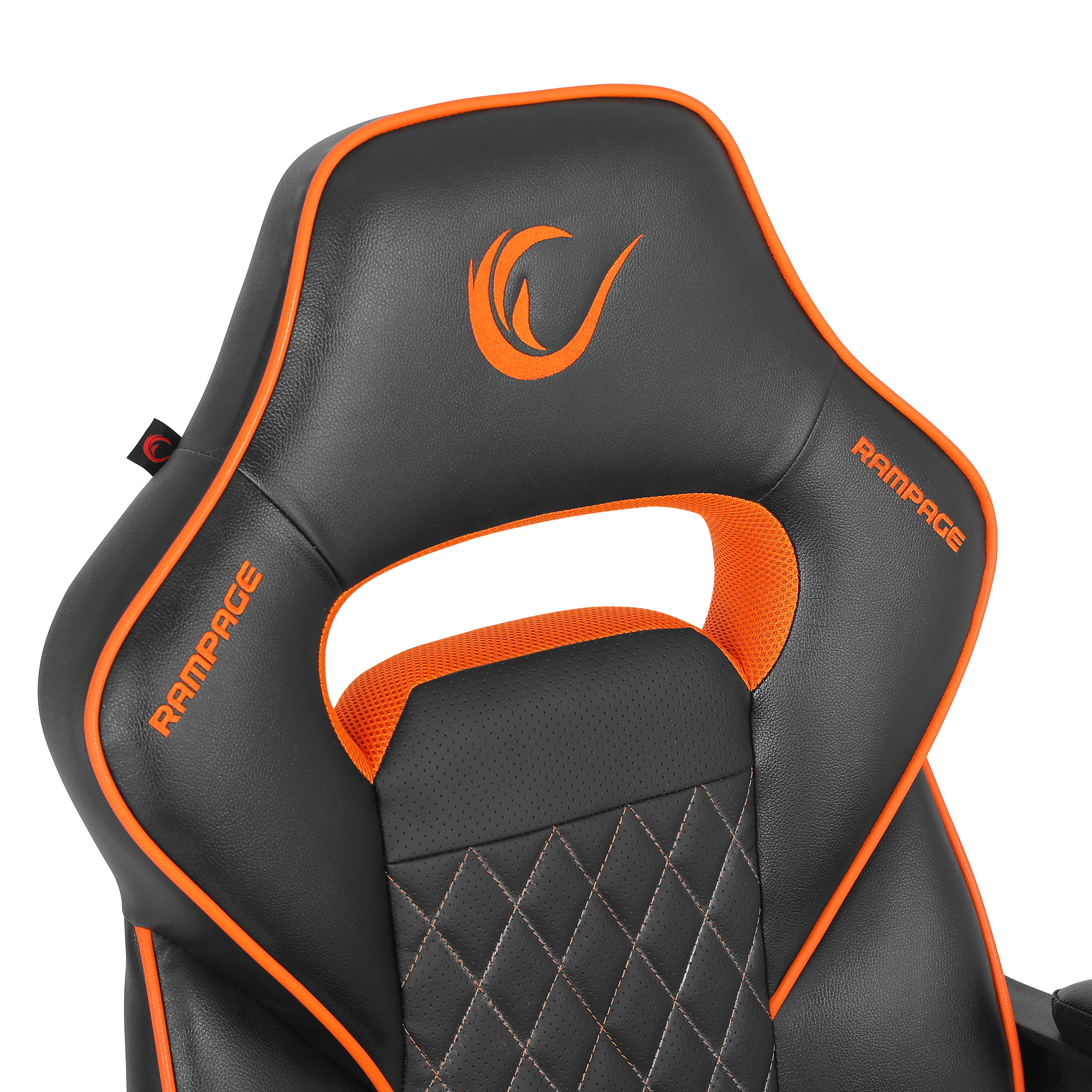 KL-R12 Lumos Deri Siyah/Turuncu Oyuncu Koltuğu