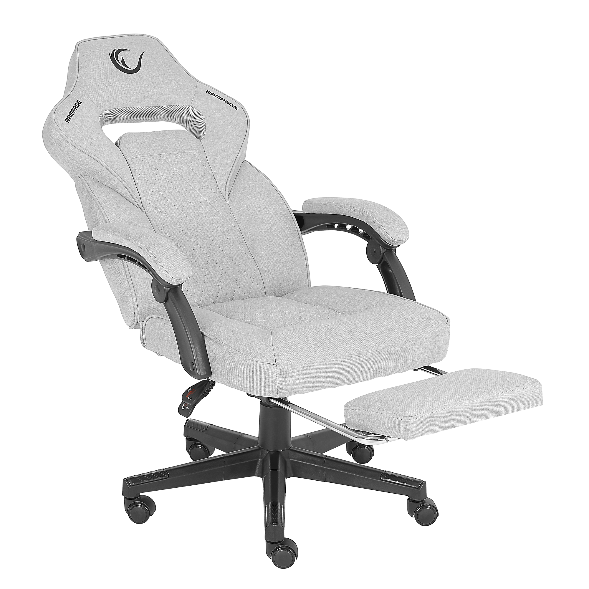 KL-R12 Lumos Terletmez Kumaş Gri Oyuncu Koltuğu