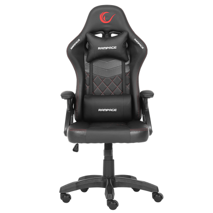 KL-R43 Nox Deri Oyuncu Koltuğu-Siyah/Kırmızı