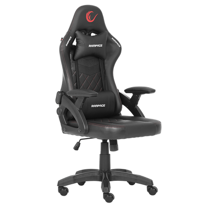 KL-R43 Nox Deri Oyuncu Koltuğu-Siyah/Kırmızı