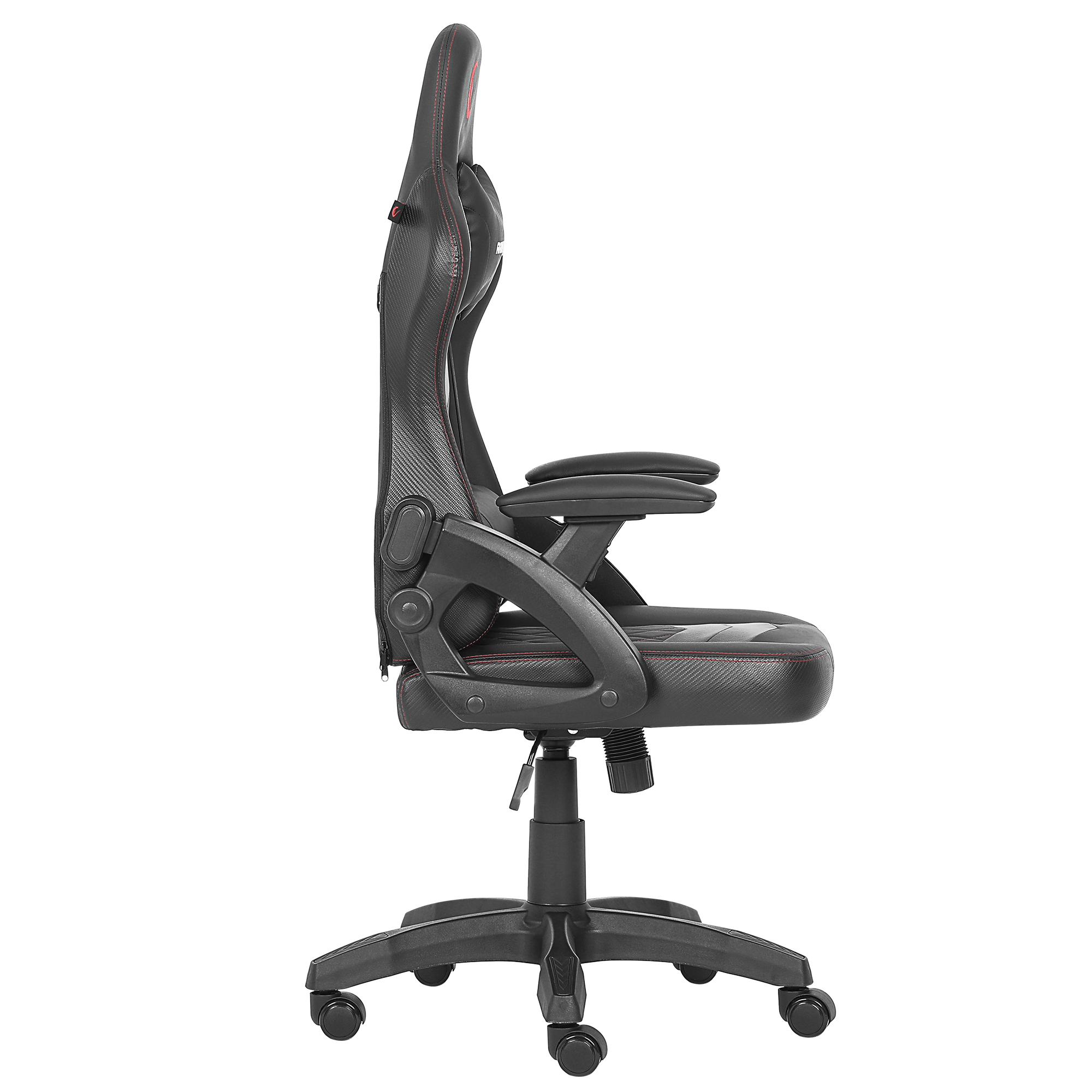 KL-R43 Nox Deri Oyuncu Koltuğu-Siyah/Kırmızı