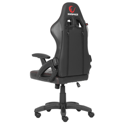 KL-R43 Nox Deri Oyuncu Koltuğu-Siyah/Kırmızı