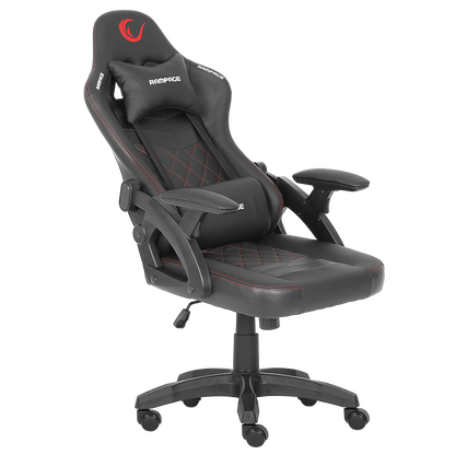 KL-R43 Nox Deri Oyuncu Koltuğu-Siyah/Kırmızı