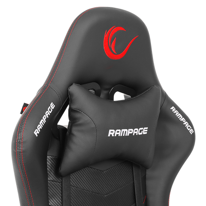 KL-R43 Nox Deri Oyuncu Koltuğu-Siyah/Kırmızı