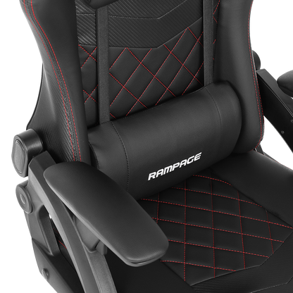 KL-R43 Nox Deri Oyuncu Koltuğu-Siyah/Kırmızı