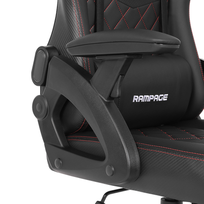 KL-R43 Nox Deri Oyuncu Koltuğu-Siyah/Kırmızı