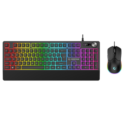 Km-9858 Jazzy V2 Siyah Usb RGB TR Q 12800 Dpi Oyuncu Klavye Mouse Set