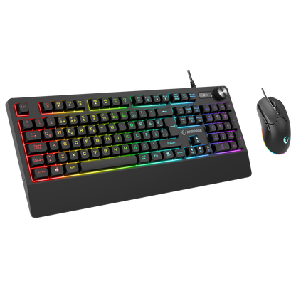 Km-9858 Jazzy V2 Siyah Usb RGB TR Q 12800 Dpi Oyuncu Klavye Mouse Set