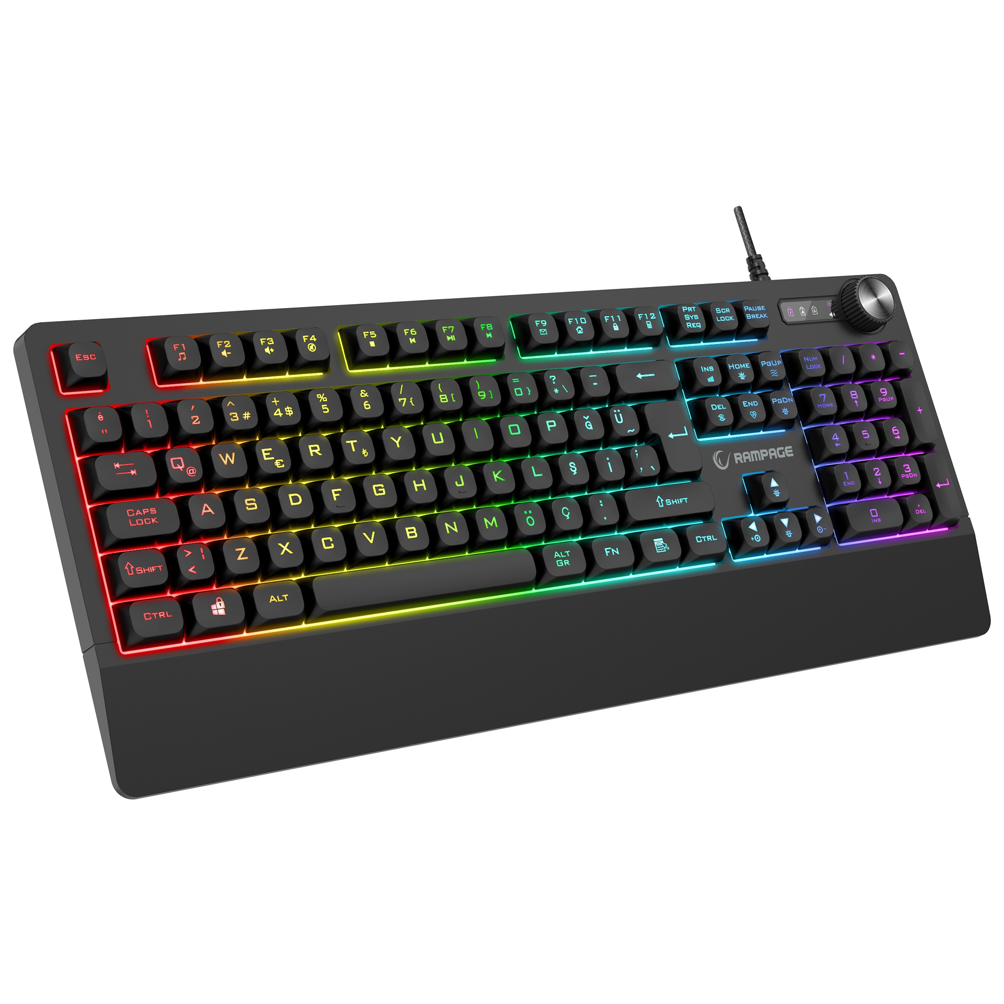 Km-9858 Jazzy V2 Siyah Usb RGB TR Q 12800 Dpi Oyuncu Klavye Mouse Set