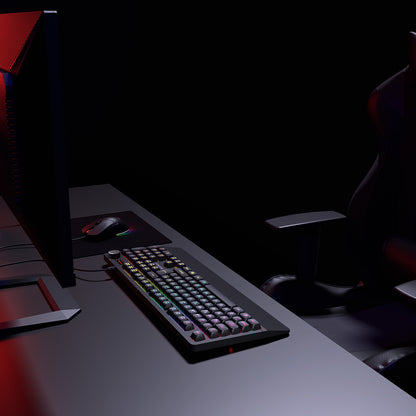 Km-9858 Jazzy V2 Siyah Usb RGB TR Q 12800 Dpi Oyuncu Klavye Mouse Set