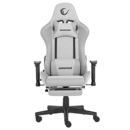 KL-R27 Elemental Ayak Dayama Yerli Terletmez Kumaş Gri / Karbon Gaming Oyuncu Koltuğu
