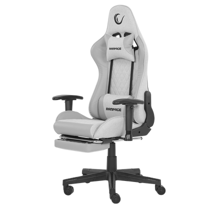 KL-R27 Elemental Ayak Dayama Yerli Terletmez Kumaş Gri / Karbon Gaming Oyuncu Koltuğu