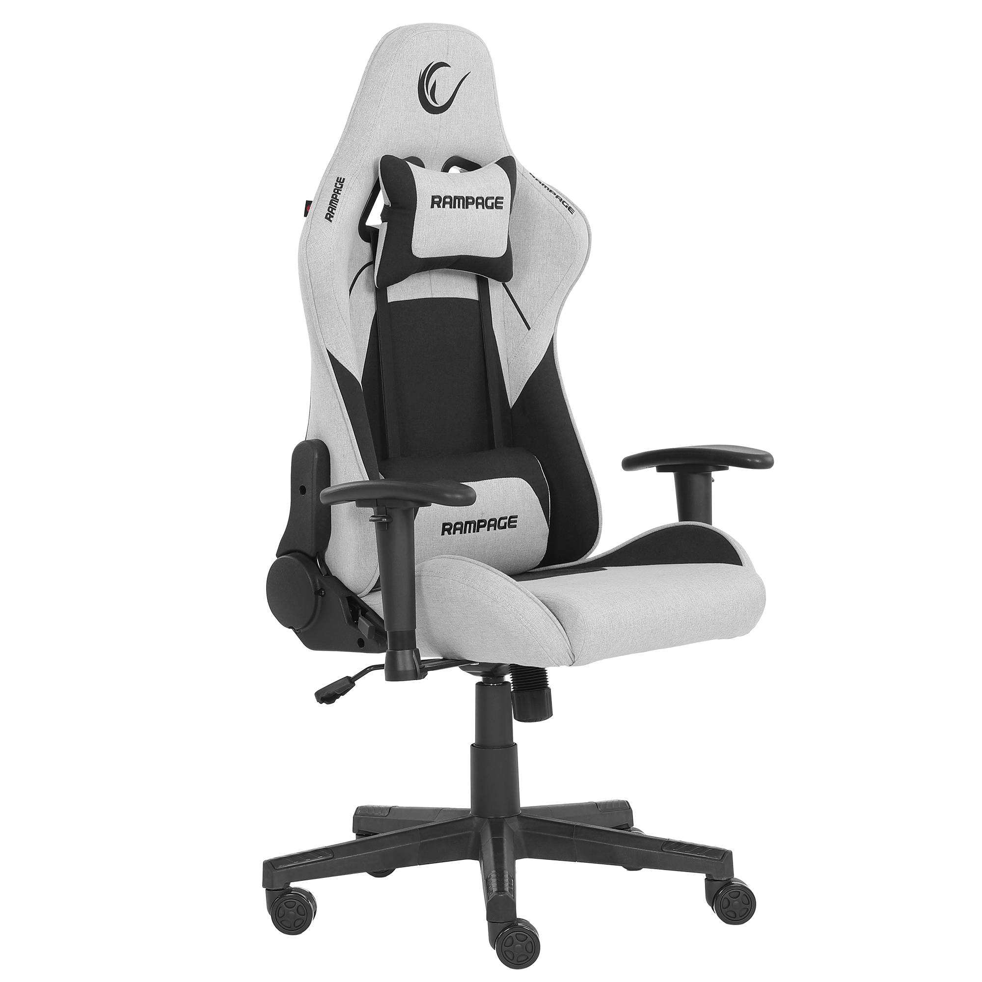 KL-R26 Peak Üst Seviye Terletmez Kumaş Gri/Siyah Gaming Oyuncu Koltuğu