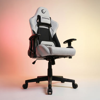 KL-R26 Peak Üst Seviye Terletmez Kumaş Gri/Siyah Gaming Oyuncu Koltuğu
