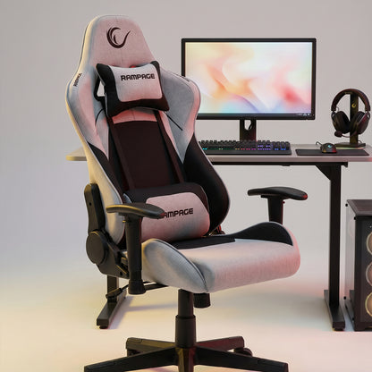 KL-R26 Peak Üst Seviye Terletmez Kumaş Gri/Siyah Gaming Oyuncu Koltuğu
