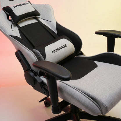 KL-R26 Peak Üst Seviye Terletmez Kumaş Gri/Siyah Gaming Oyuncu Koltuğu