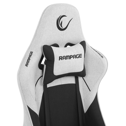 KL-R26 Peak Üst Seviye Terletmez Kumaş Gri/Siyah Gaming Oyuncu Koltuğu