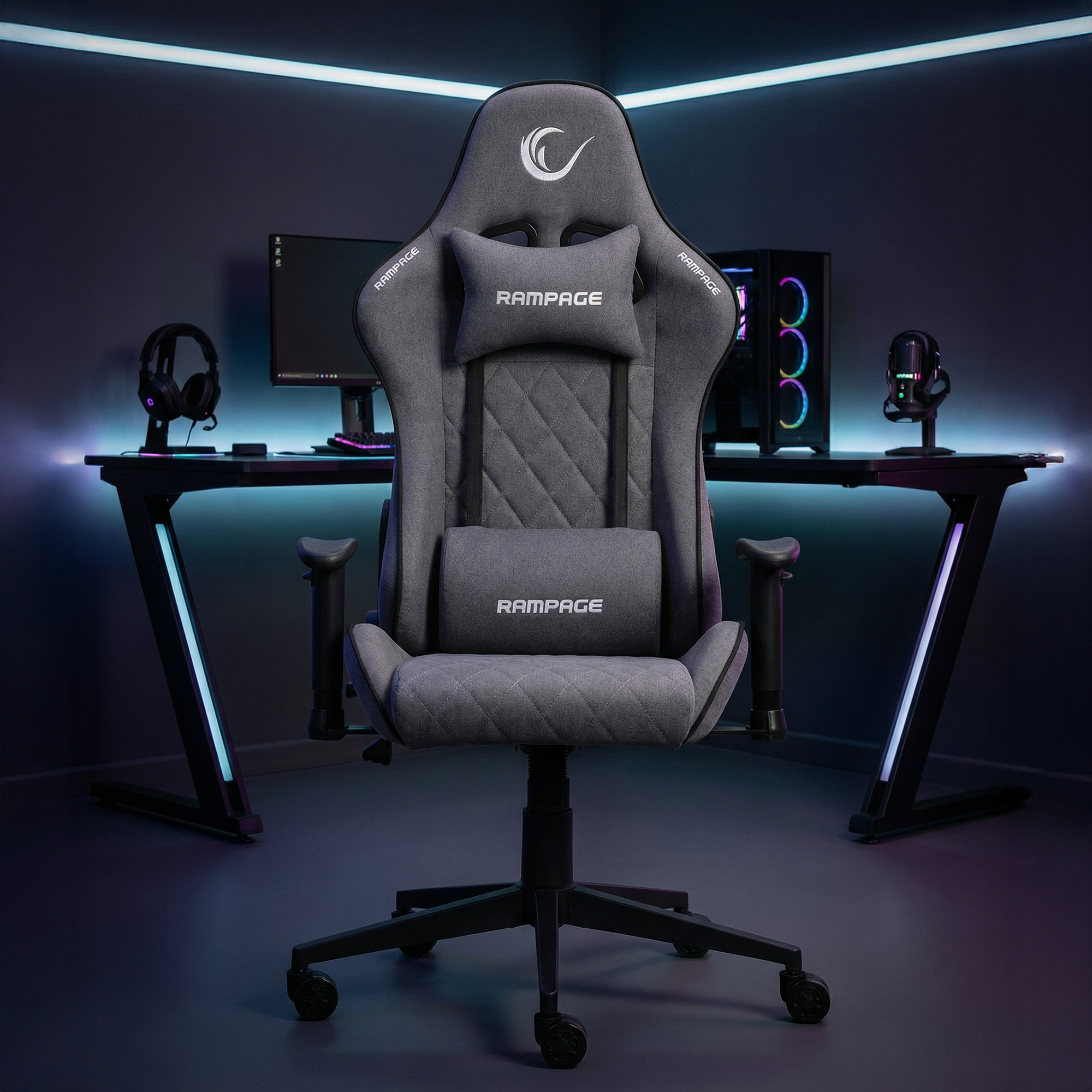 KL-R29 Myth Üst Seviye Terletmez Kumaş Siyah Gaming Oyuncu Koltuğu