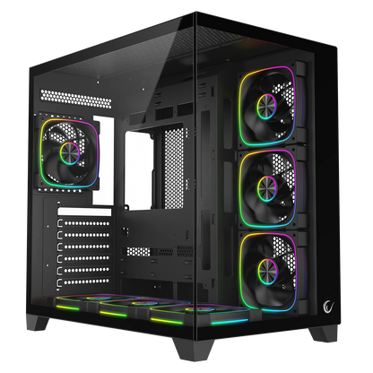 SEALITE - Siyah Temperli Camlı ATX/M-ATX 7x12cm ARGB Pwm Fan+Kumanda Oyuncu Kasası