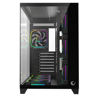 SEALITE - Siyah Temperli Camlı ATX/M-ATX 7x12cm ARGB Pwm Fan+Kumanda Oyuncu Kasası