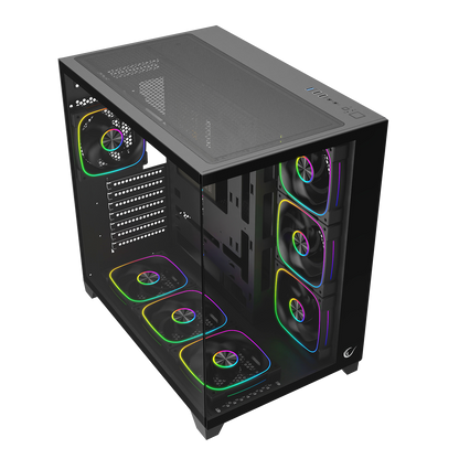 SEALITE - Siyah Temperli Camlı ATX/M-ATX 7x12cm ARGB Pwm Fan+Kumanda Oyuncu Kasası