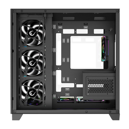 SEALITE - Siyah Temperli Camlı ATX/M-ATX 7x12cm ARGB Pwm Fan+Kumanda Oyuncu Kasası