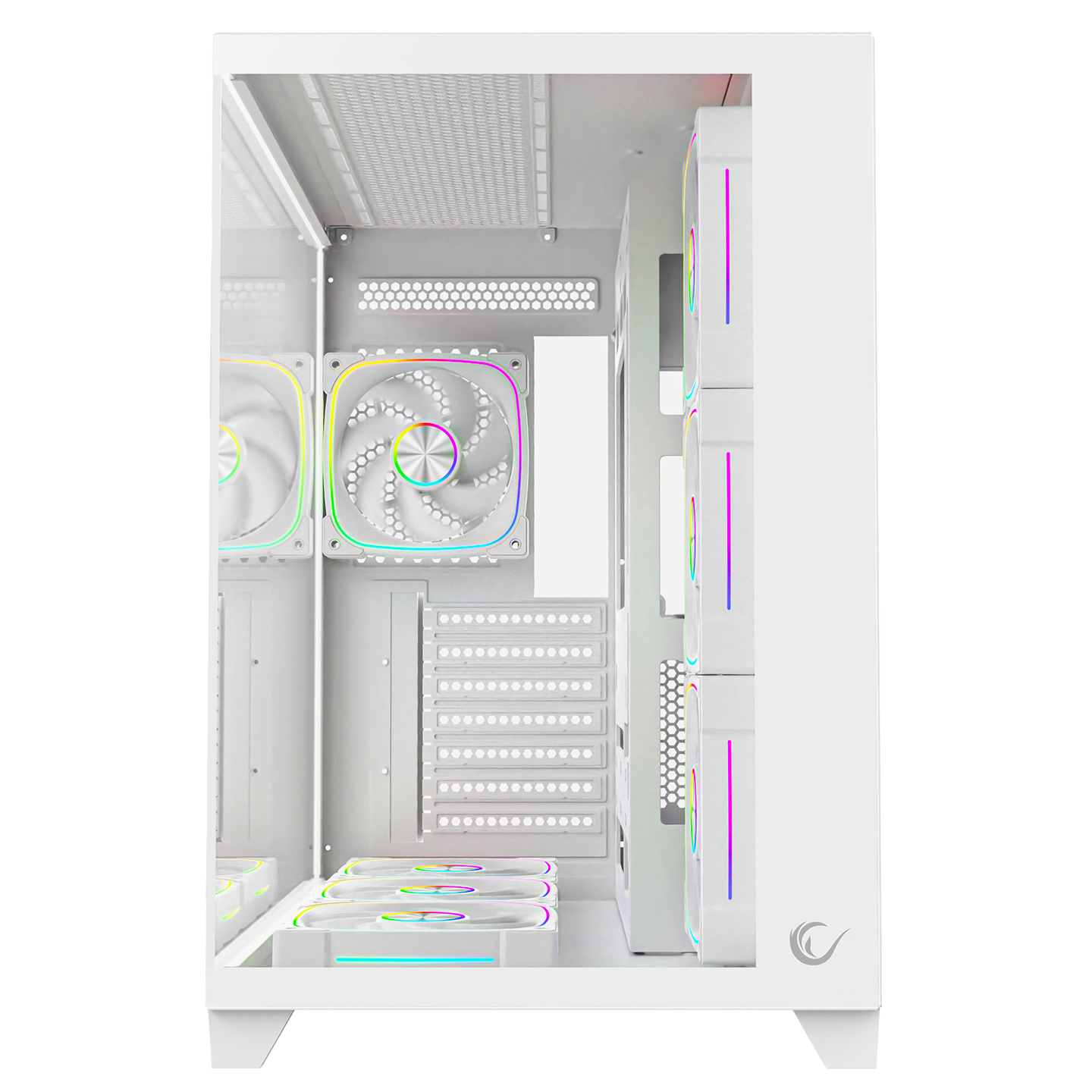 SEALITE - Beyaz Temperli Camlı ATX/M-ATX 7x12cm ARGB Pwm Fan+Kumanda Oyuncu Kasası