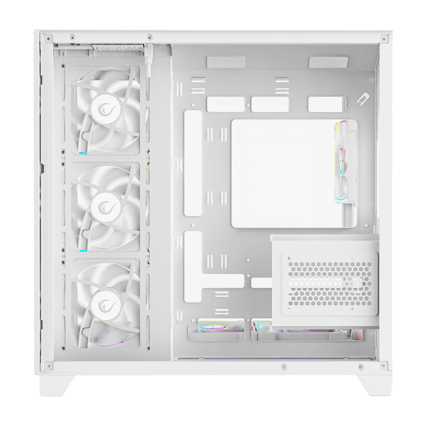 SEALITE - Beyaz Temperli Camlı ATX/M-ATX 7x12cm ARGB Pwm Fan+Kumanda Oyuncu Kasası