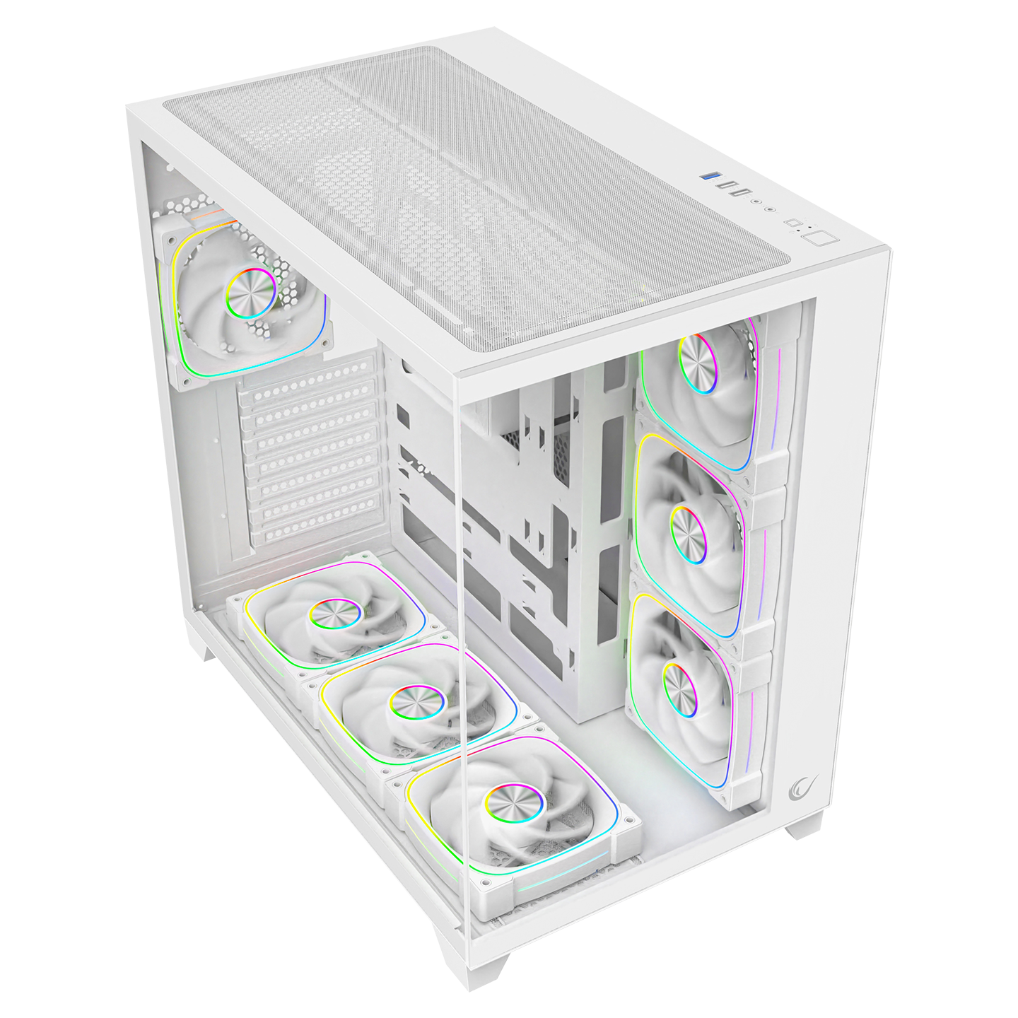 SEALITE Beyaz 850W 80 Plus Bronze ATX/M-ATX 7x12cm ARGB Pwm Fan+Kumanda Oyuncu Kasası